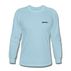 Long Sleeve T-Shirt- Mountain Skier Black - powder blue
