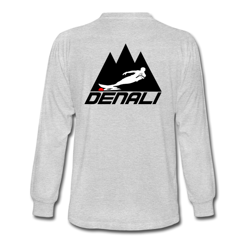 Long Sleeve T-Shirt- Mountain Skier Black - heather gray