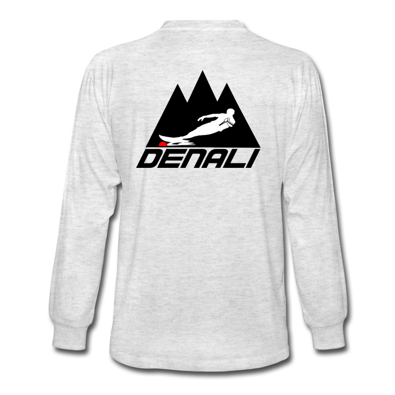 Long Sleeve T-Shirt- Mountain Skier Black - light heather gray