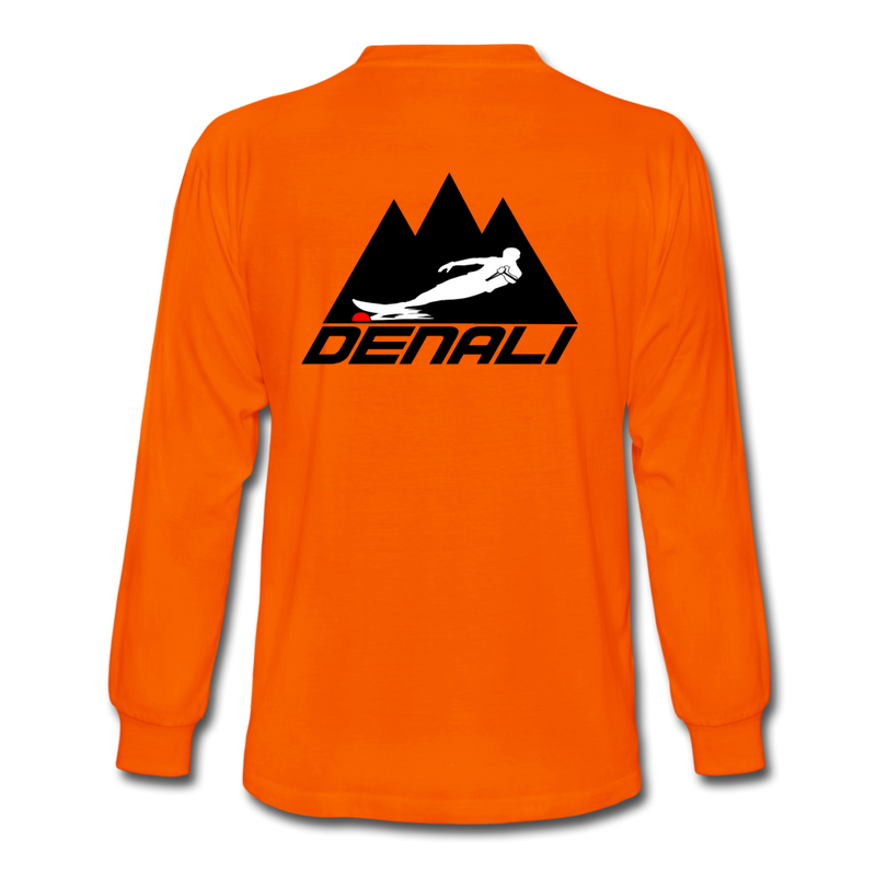 Long Sleeve T-Shirt- Mountain Skier Black - pink