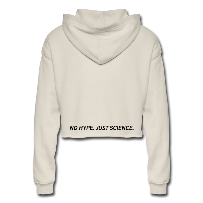 Women's Cropped Hoodie- Off White - dust